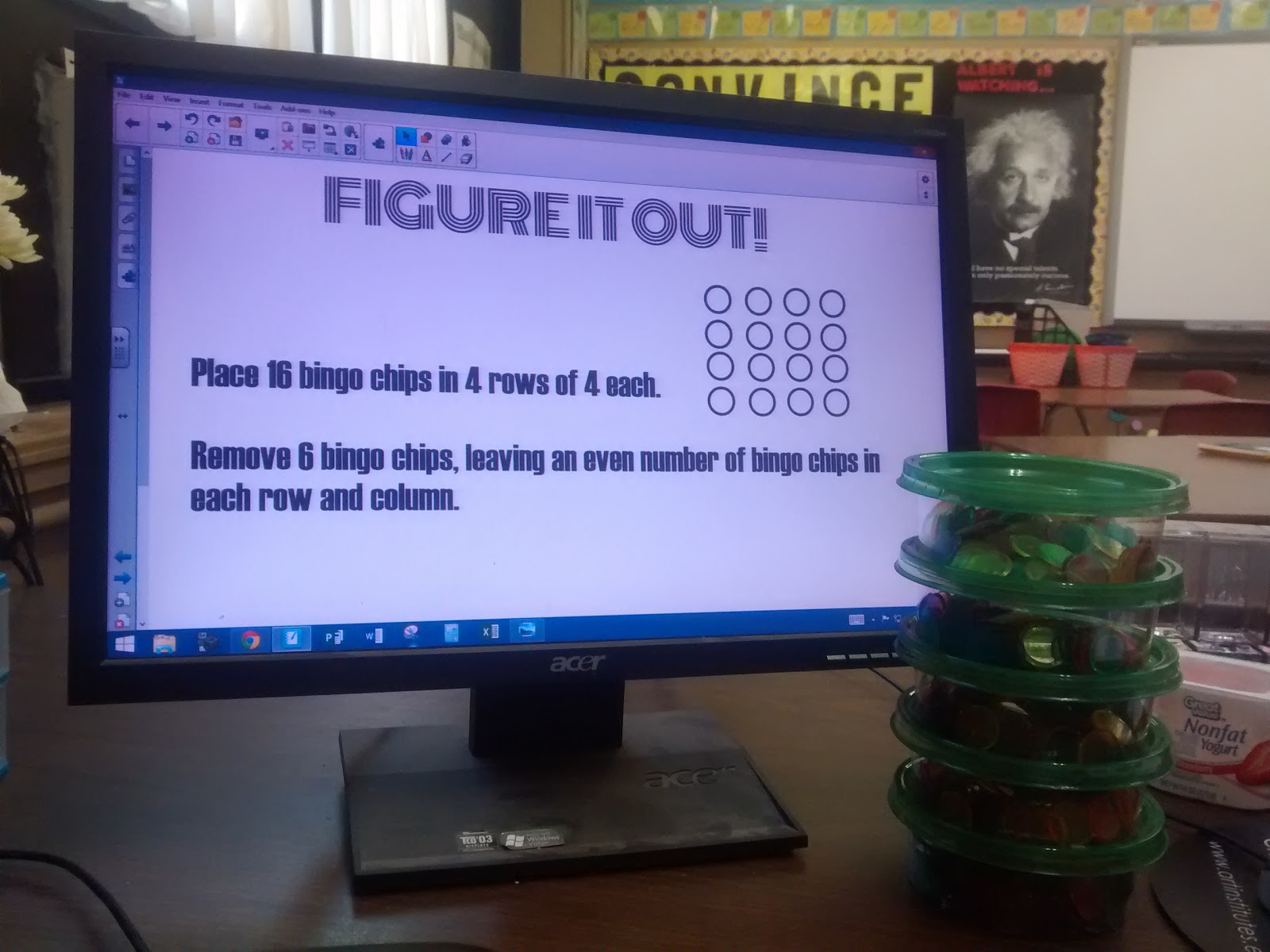 Make it Even Brain Teaser on Computer Screen with title of "Figure it out!" 