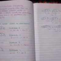 Interactive Notebook notes on distributive property.