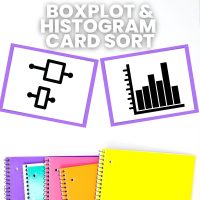 boxplot and histogram card sort activity for statistics
