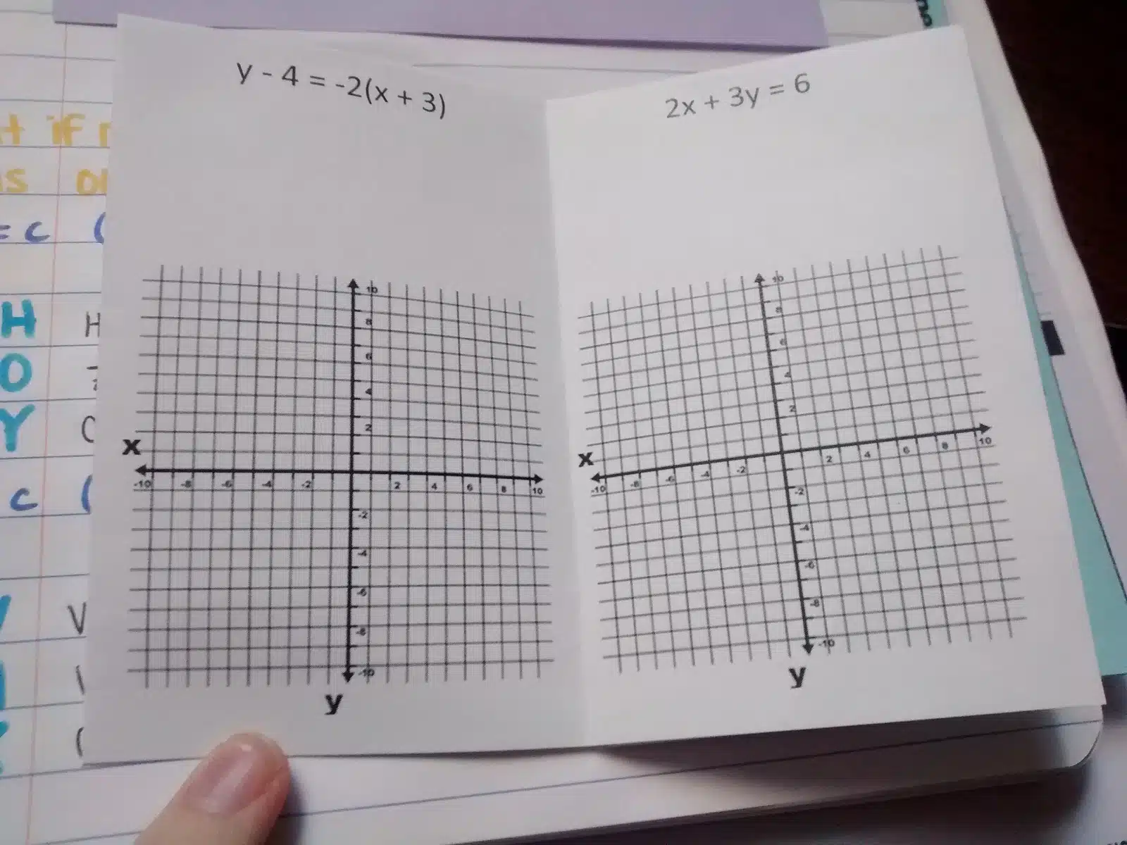 Graphing Linear Equations Practice Book