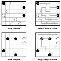masyu puzzle examples.