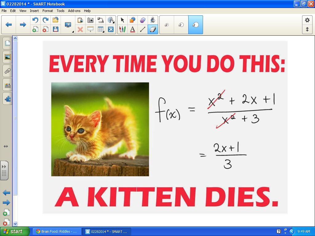 rational expressions - every time you do this a kitten dies