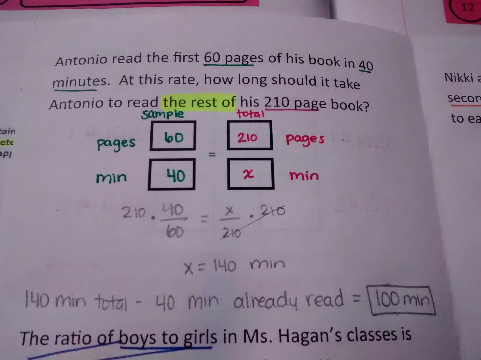 Solving Word Problems with Ratios and Proportions Foldable