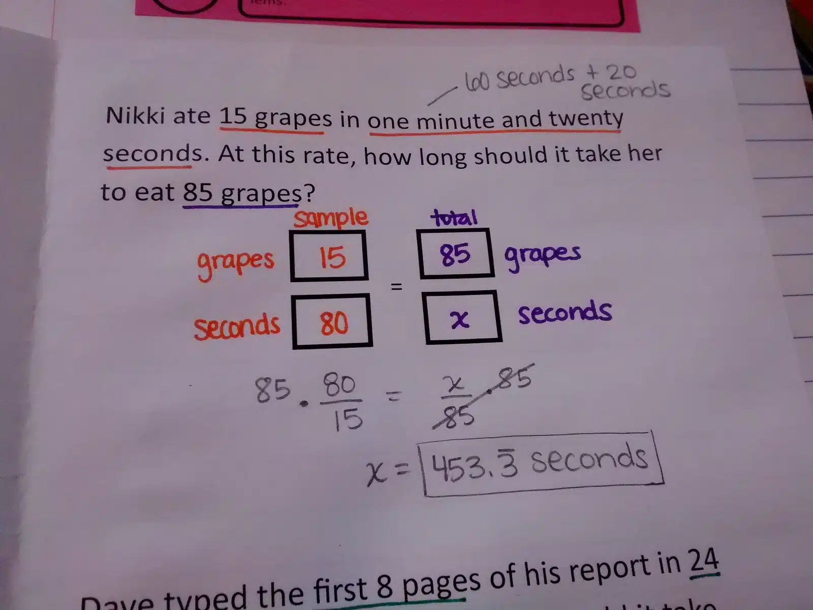 Solving Word Problems with Ratios and Proportions Foldable