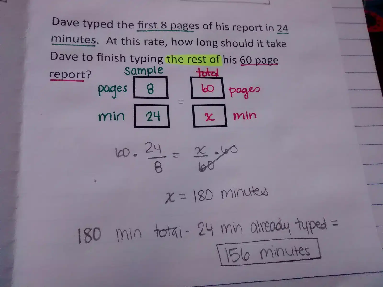 Solving Word Problems with Ratios and Proportions Foldable