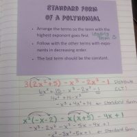 standard form of a polynomial notes.
