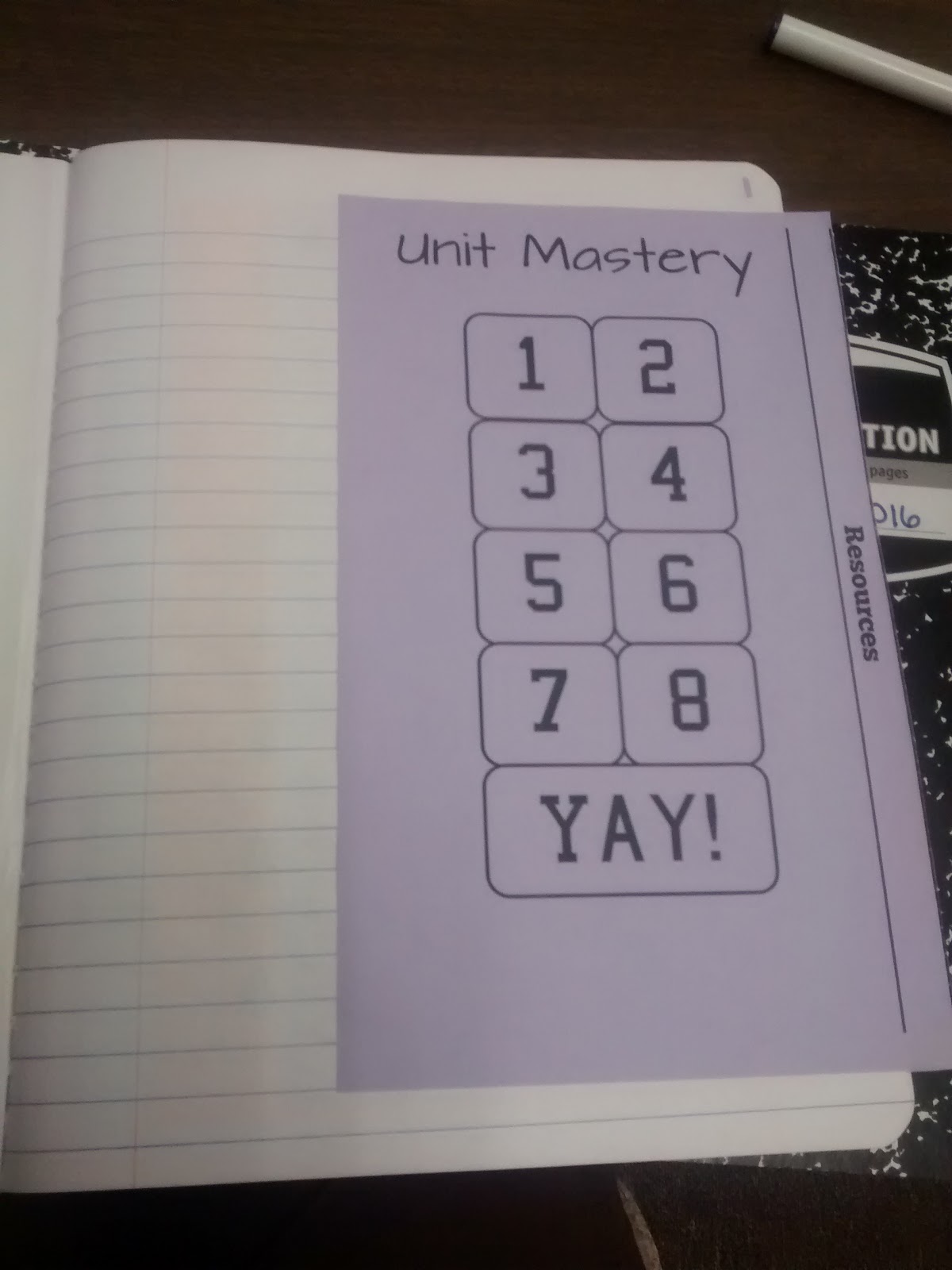 math homework notebook