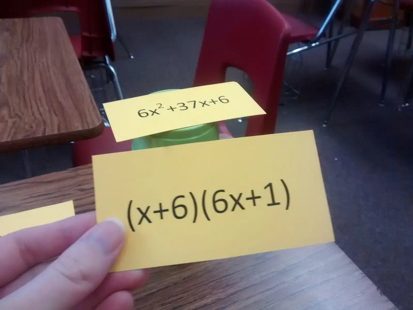 Factoring Quadratics Activity Question Stack for Factoring Trinomials