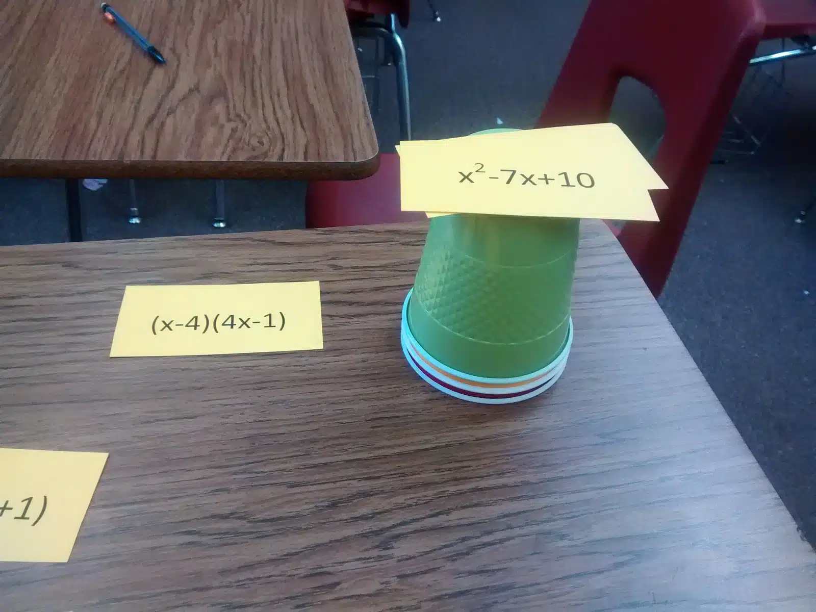 Factoring Quadratics Activity Question Stack for Factoring Trinomials