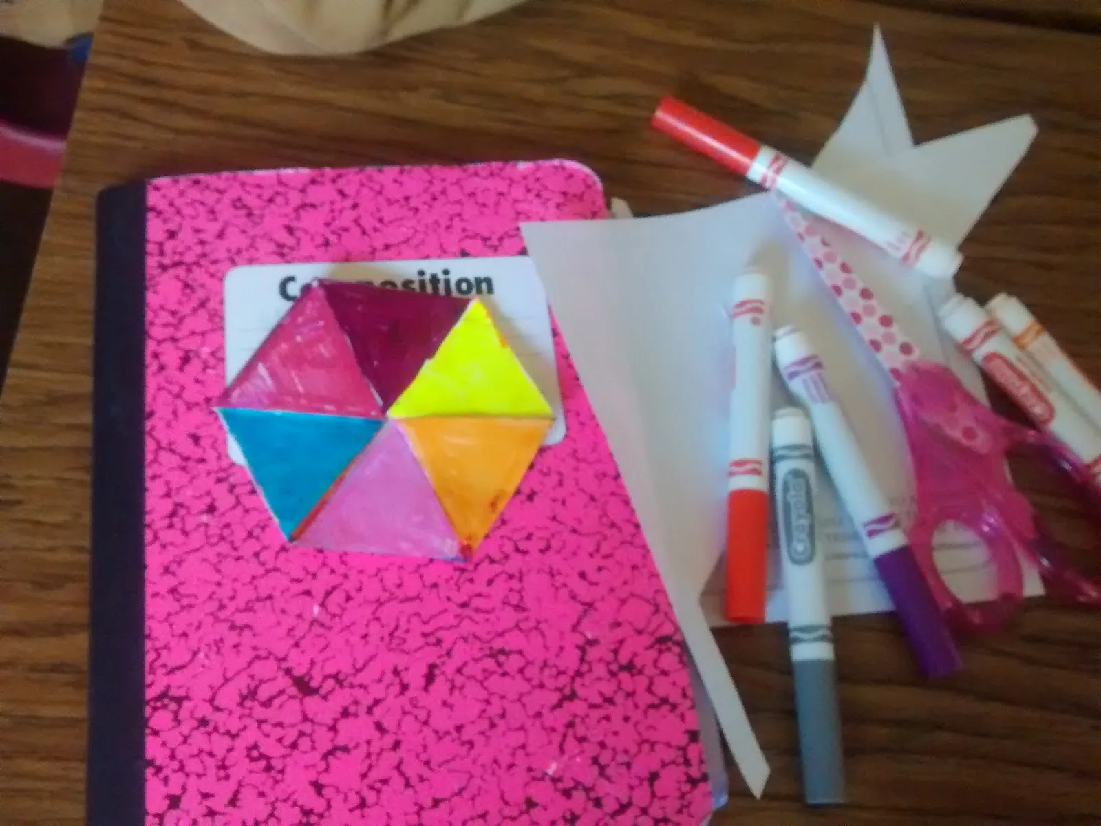 student-created trihexaflexagon. 