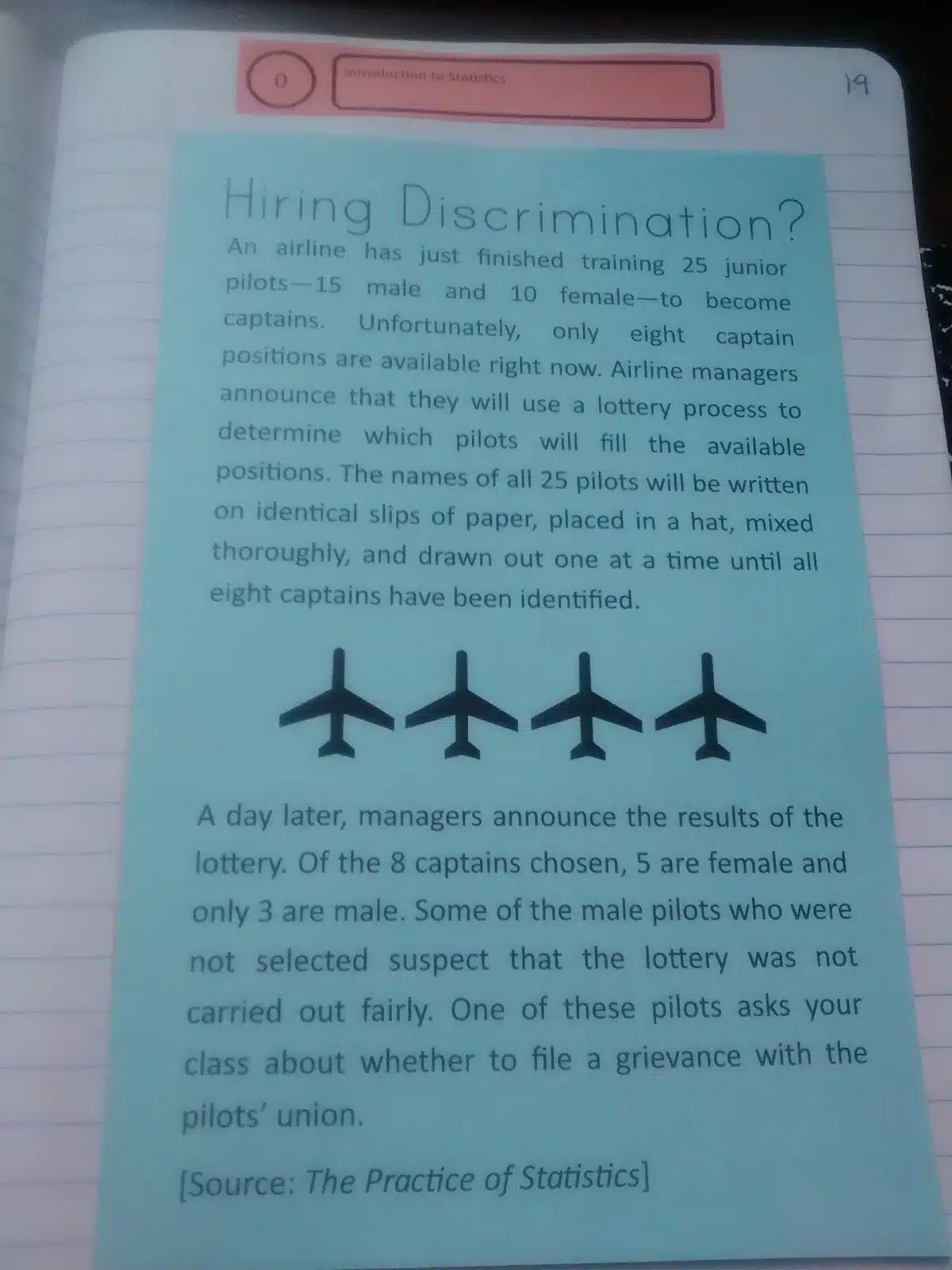 Hiring Discrimination Simulation Activity for AP Statistics