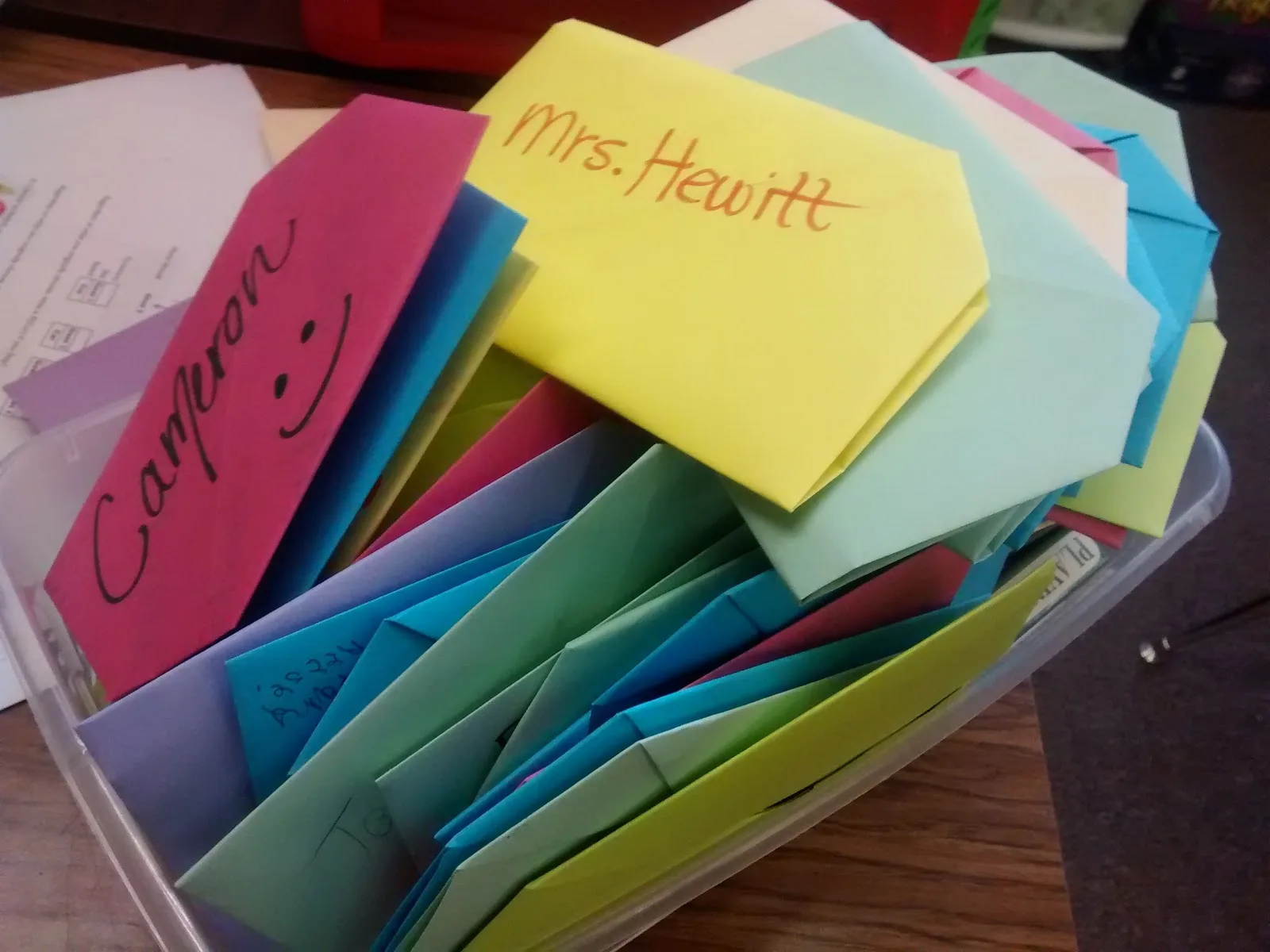 Origami Envelopes for Universal Letter Writing Week