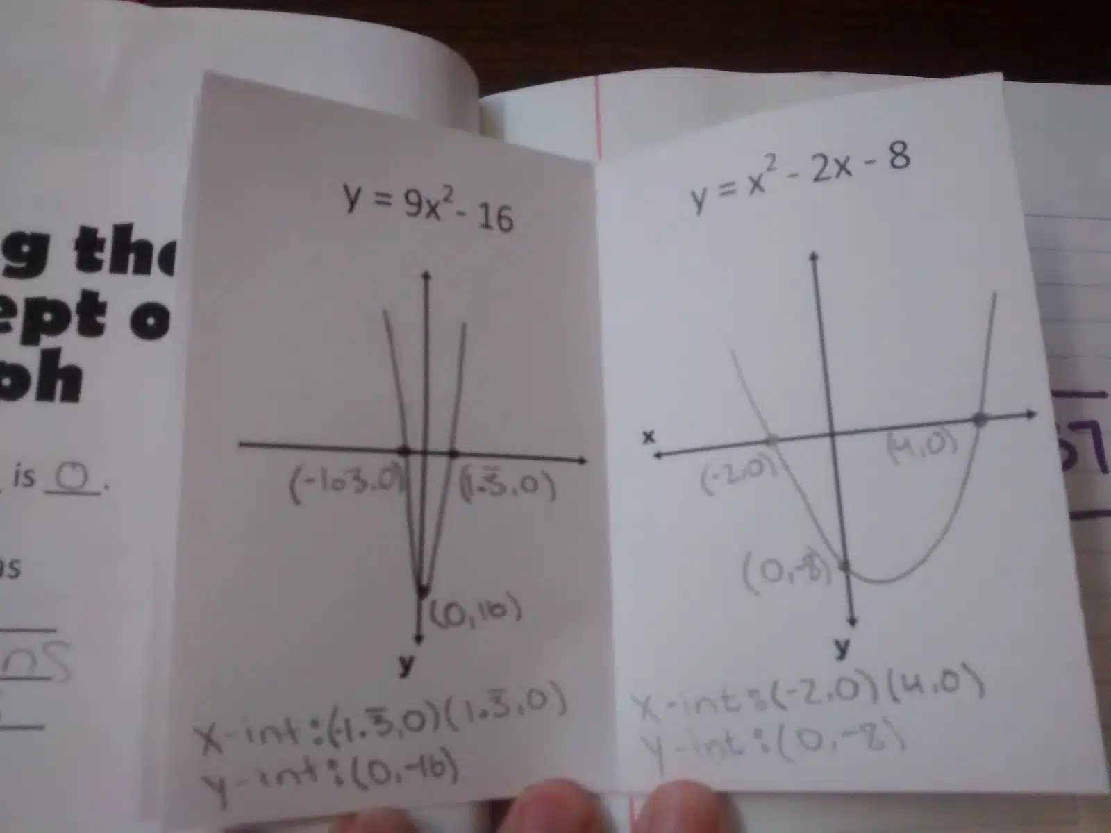 Finding Intercepts with the Calculator Practice Book