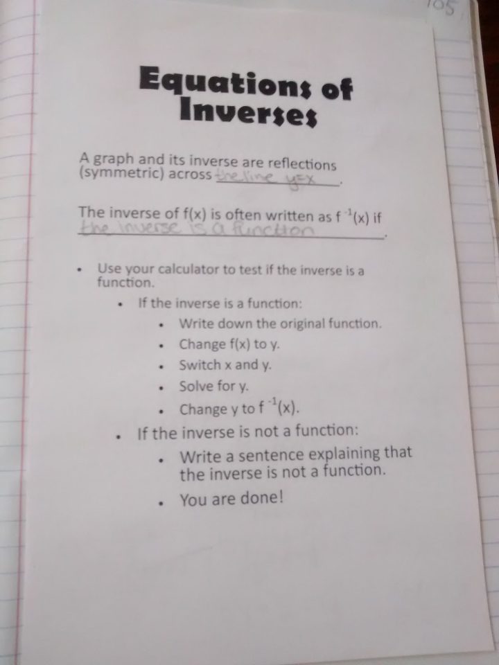 Inverse Math Equations Inverses | Math = Love