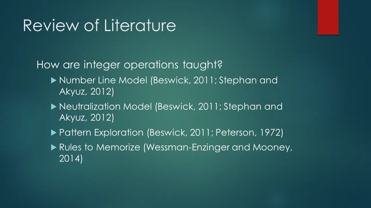 Investigating Effective Remediation of Integer Operations at the High School Level