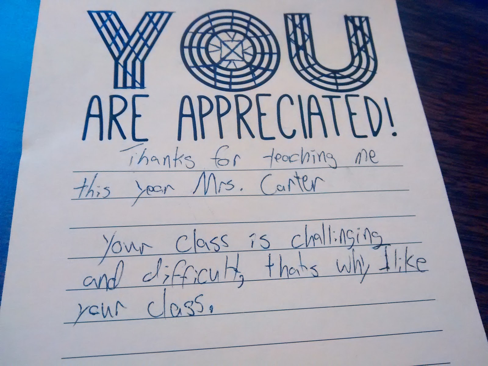you are appreciated - free printable thank you notes for teacher appreciation week