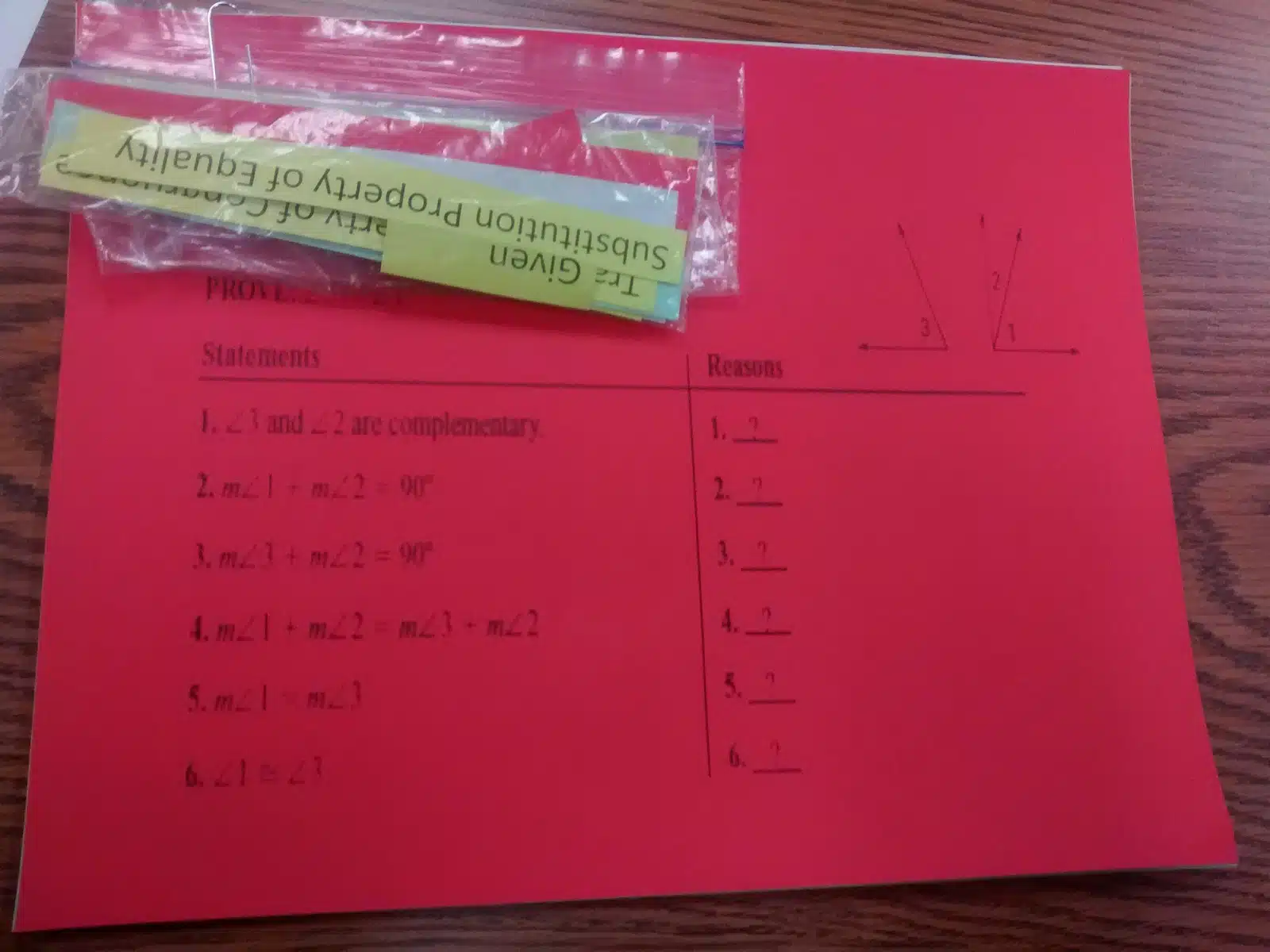 Geometry Proofs Activity