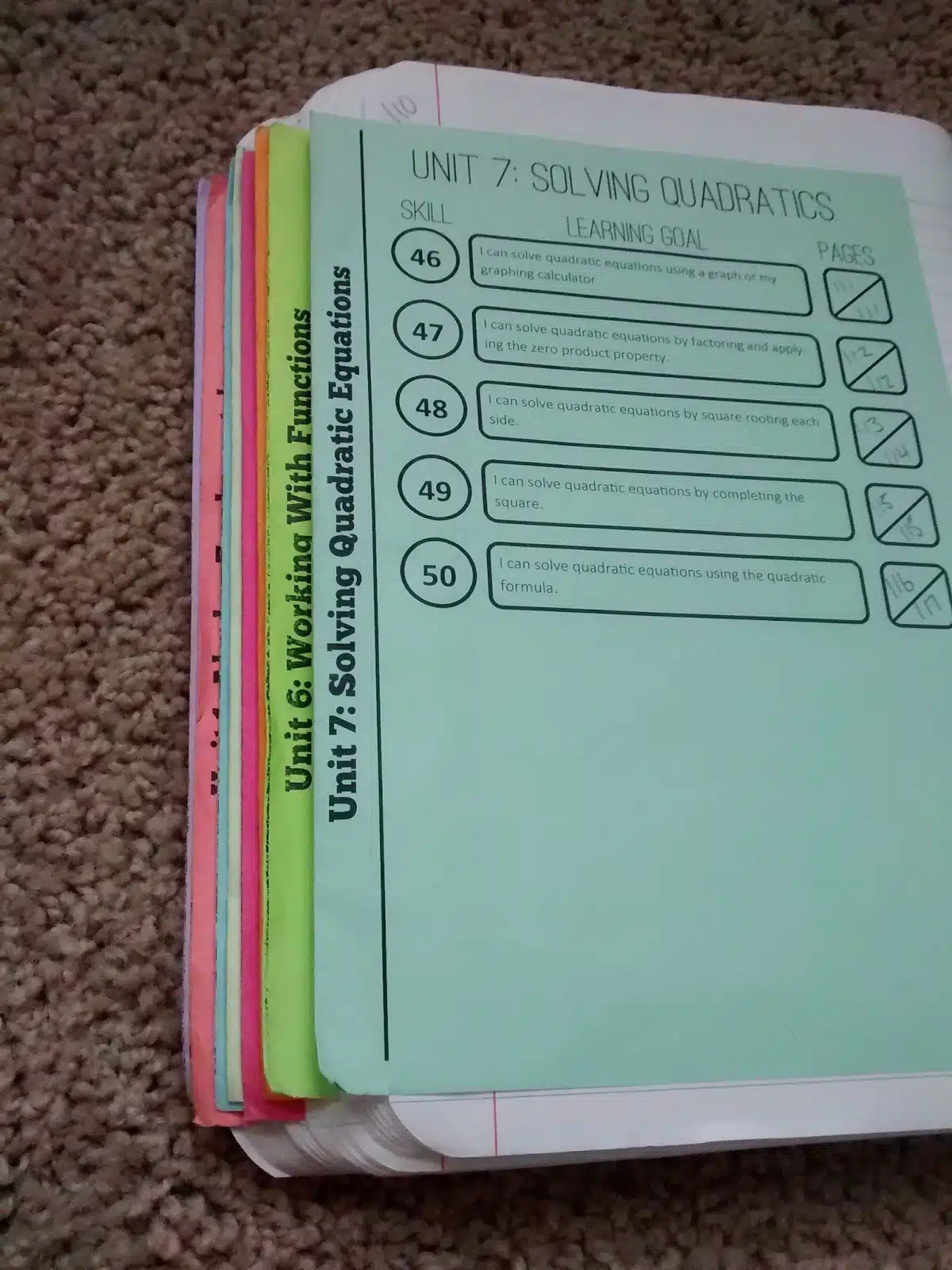 Interactive Notebook Dividers | Math = Love