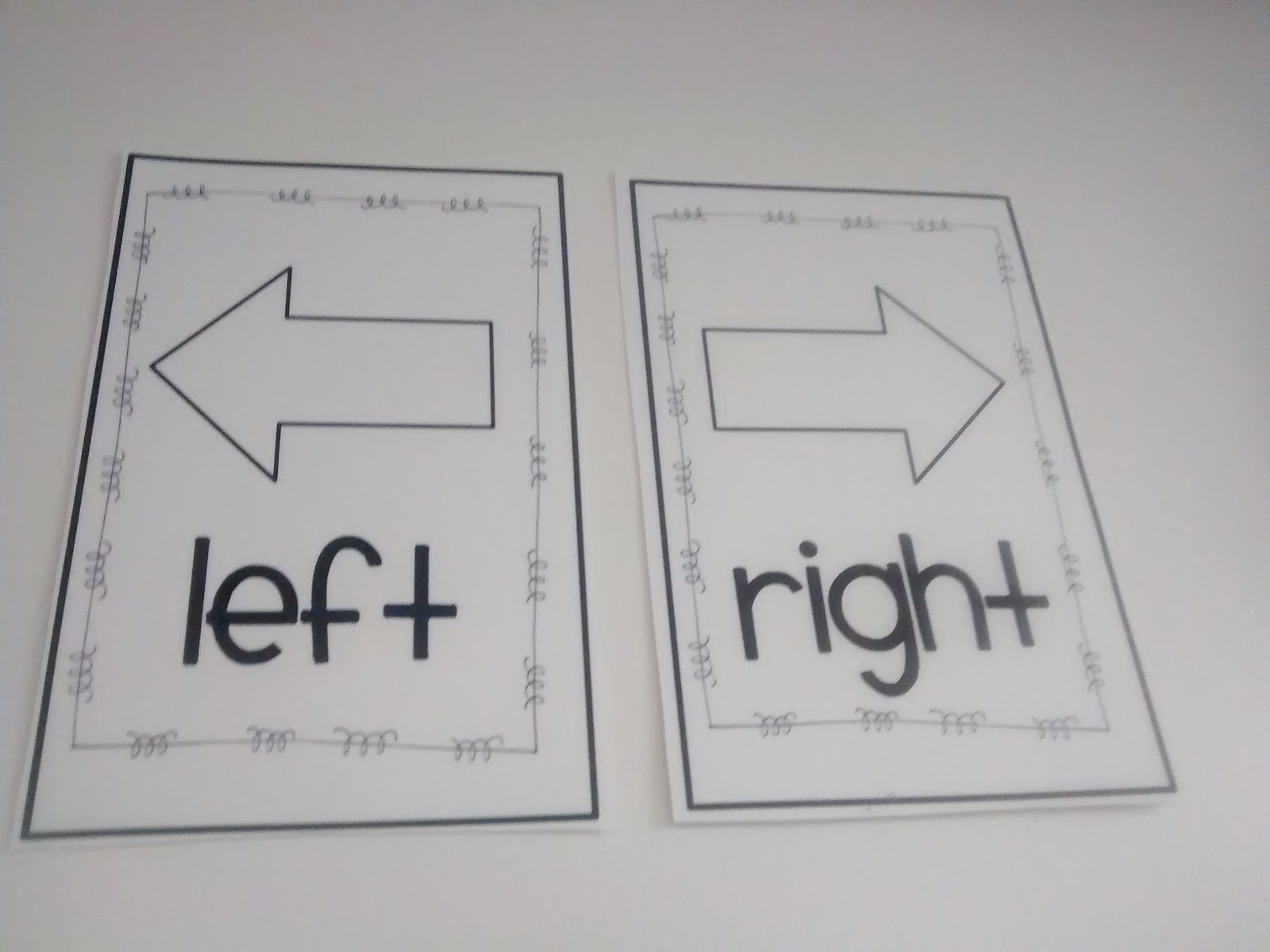 Left and Right Posters Classroom Decorations
