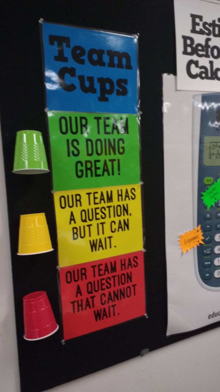 Red Yellow Green Team Cups Posters