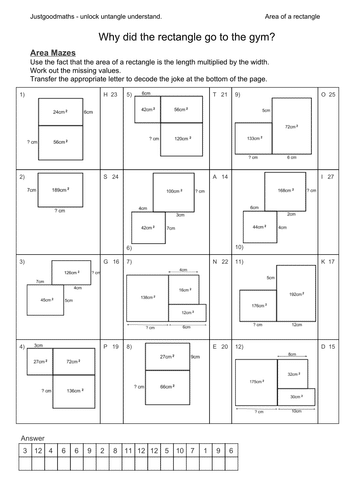 TES area maze puzzle worksheet. 