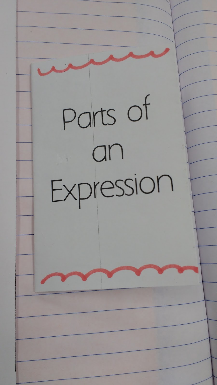 Parts of an Expression Practice Book