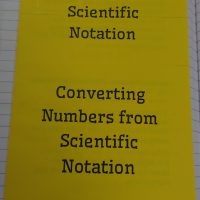 outside of scientific notation foldable. two flaps read 