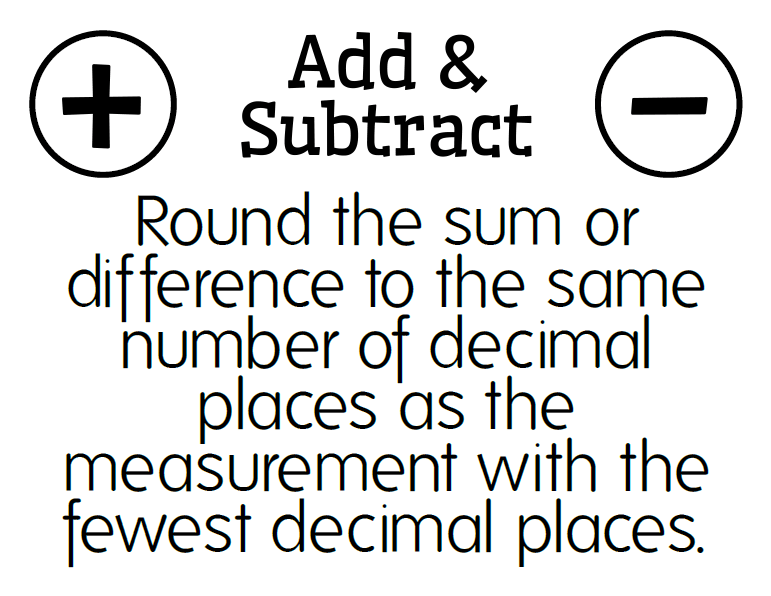 significant figure rules for adding and subtracting