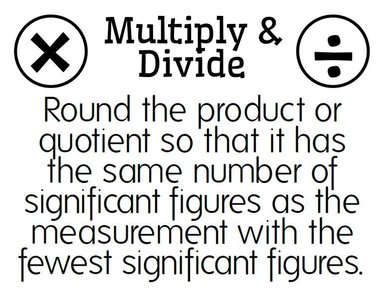 significant figure rules for multiplying and dividing