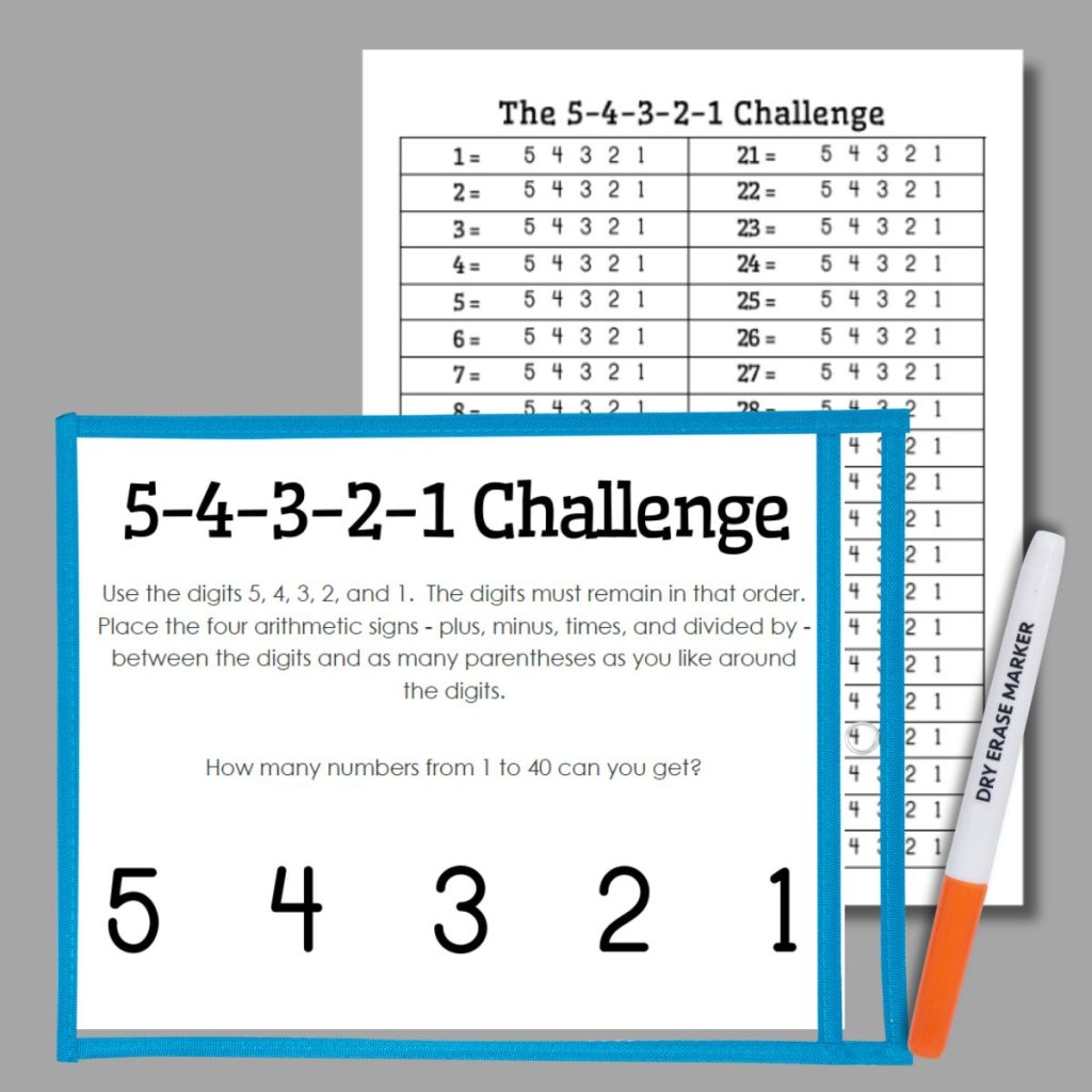 5-4-3-2-1 Challenge