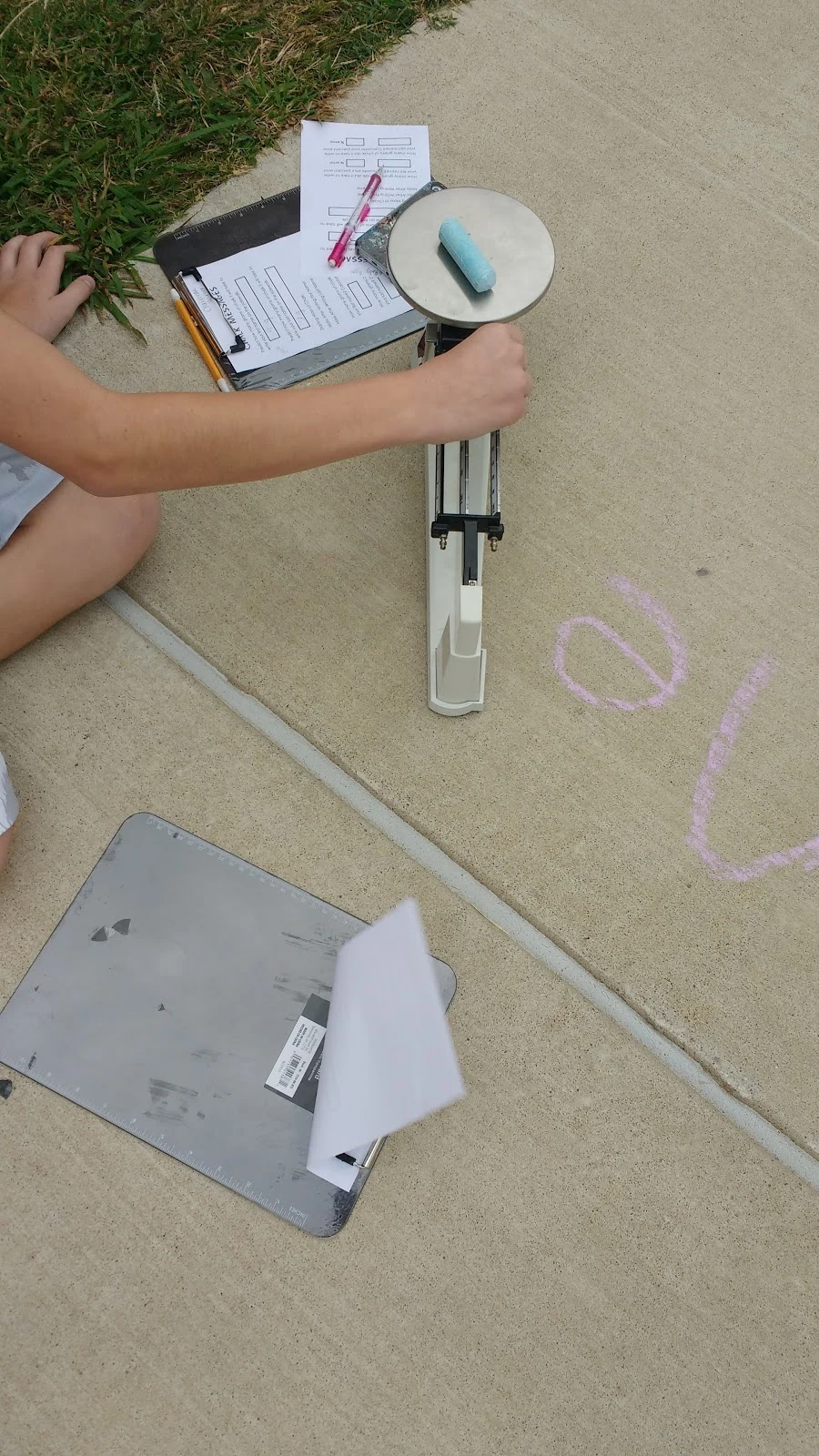 chalk messages measurement lab in physical science