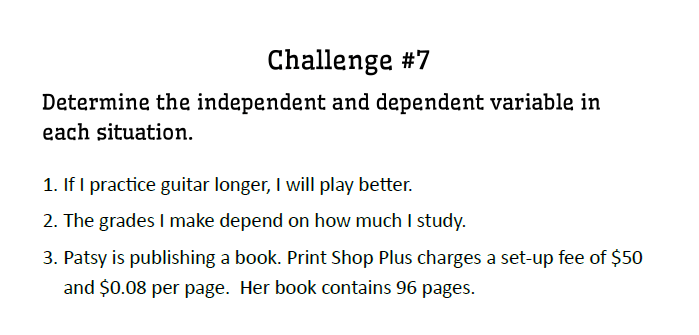 Independent vs Dependent Variables Review Game