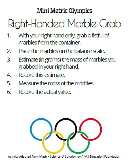 Mini Metric Olympics Activity