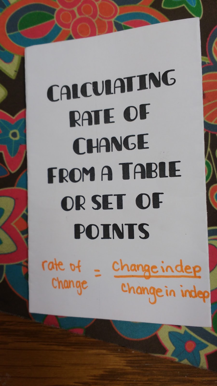 Calculating Rate of Change from a Table or Set of Points Practice Book