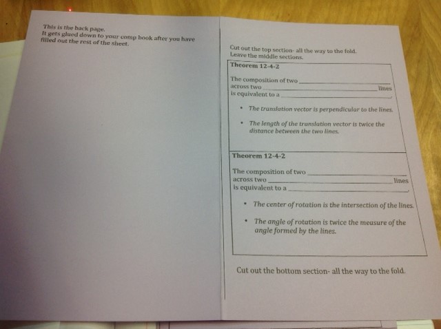 geometry composition of transformations foldable