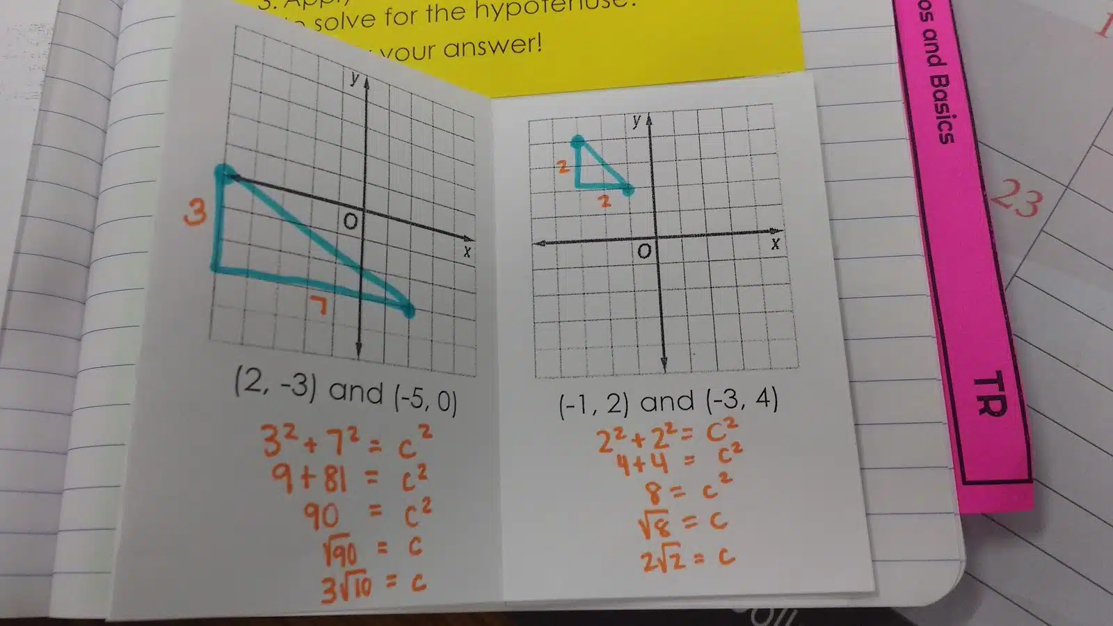 Finding Distance Between Two Points Practice Book