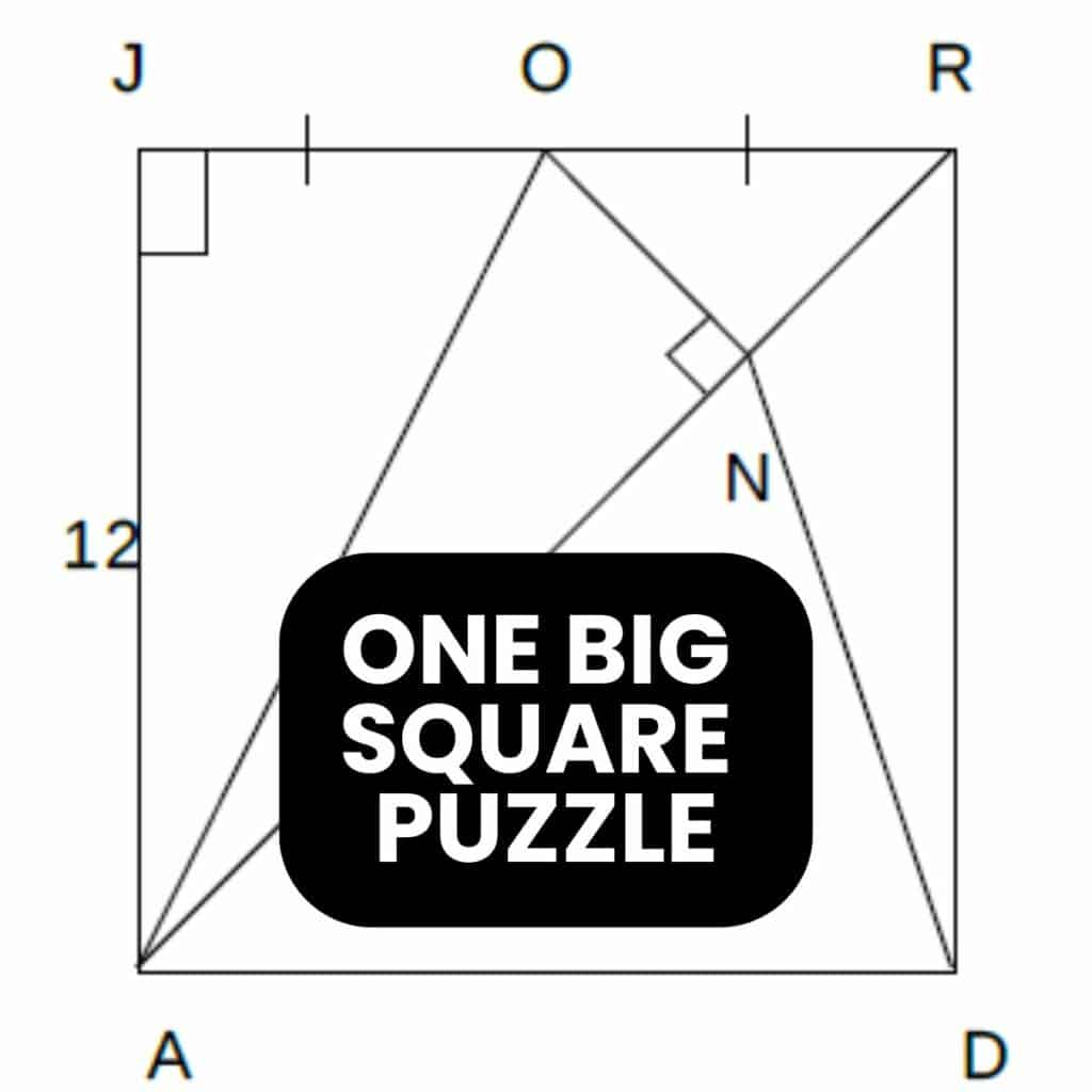 one big square geometry puzzle for special right triangles.