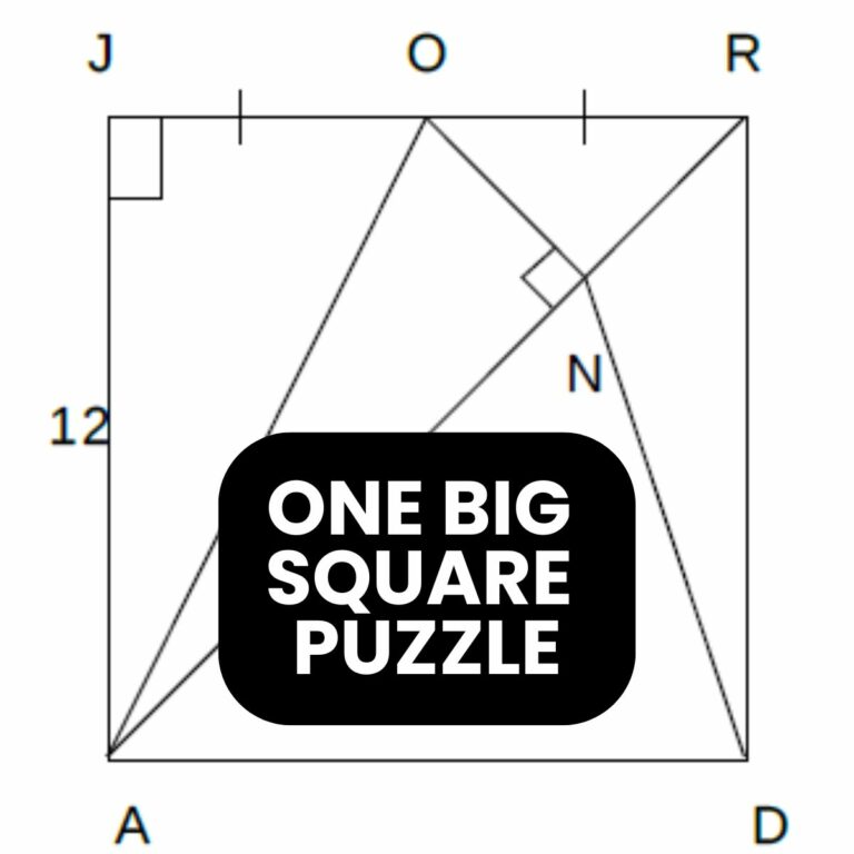one big square geometry puzzle for special right triangles.