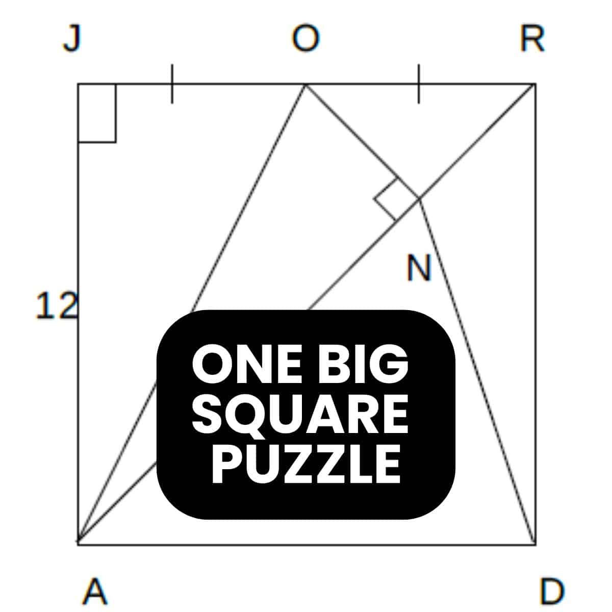 one big square geometry puzzle for special right triangles.