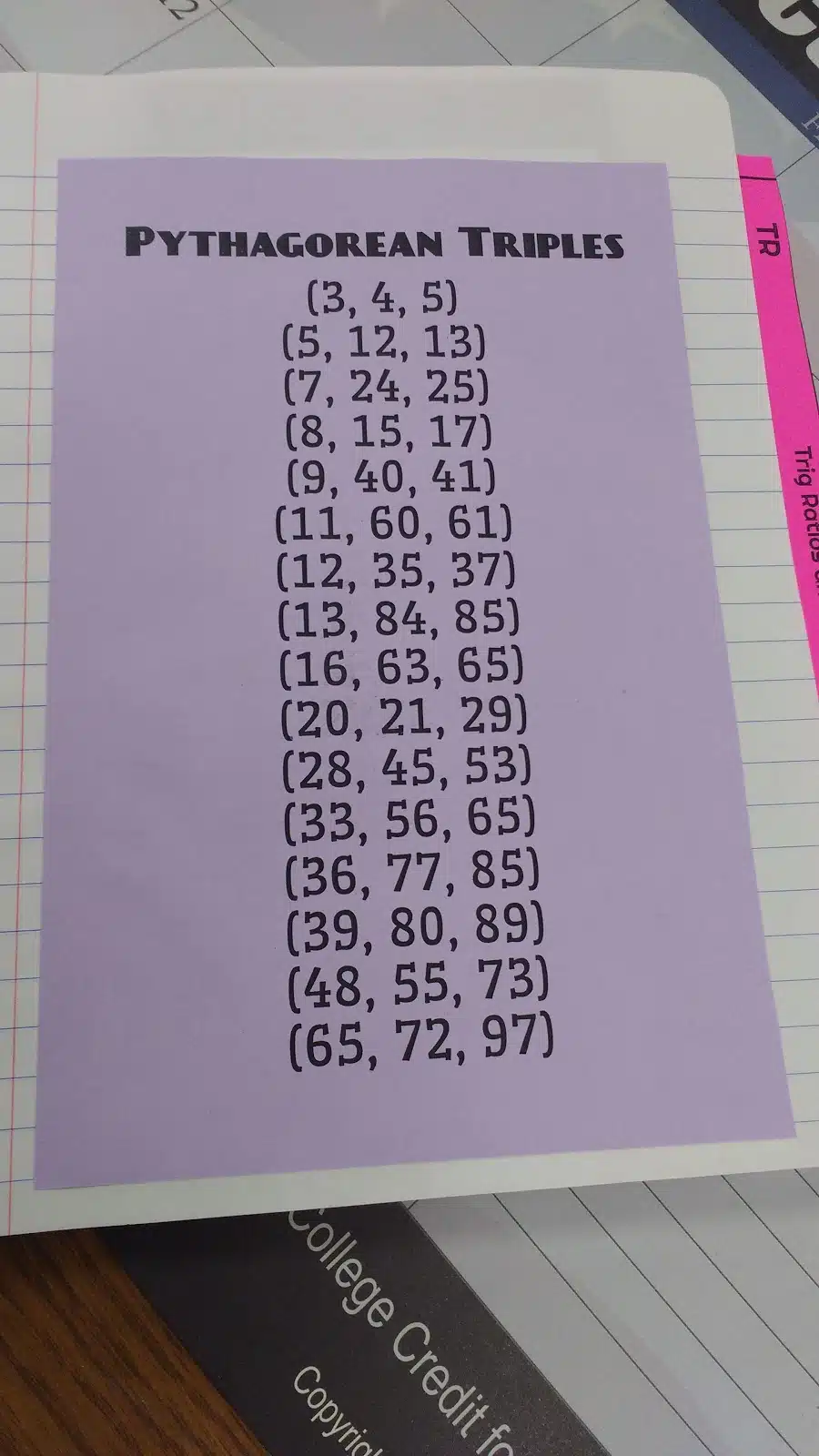 pythagorean triples 