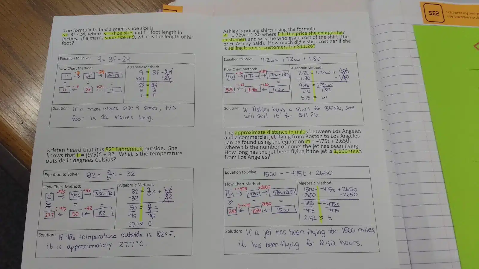 Solving Equations Using Inverse Operations Foldable