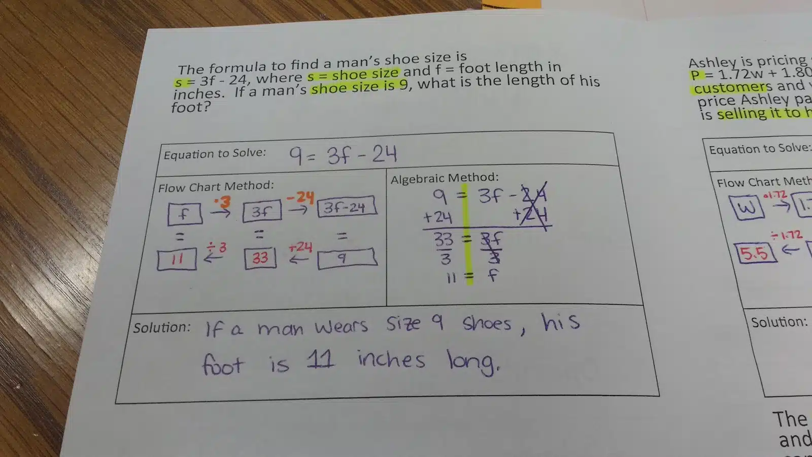 Solving Equations Using Inverse Operations Foldable