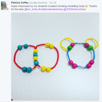 Covalent Compounds Modeled with Pipe cleaners and Pony Beads.