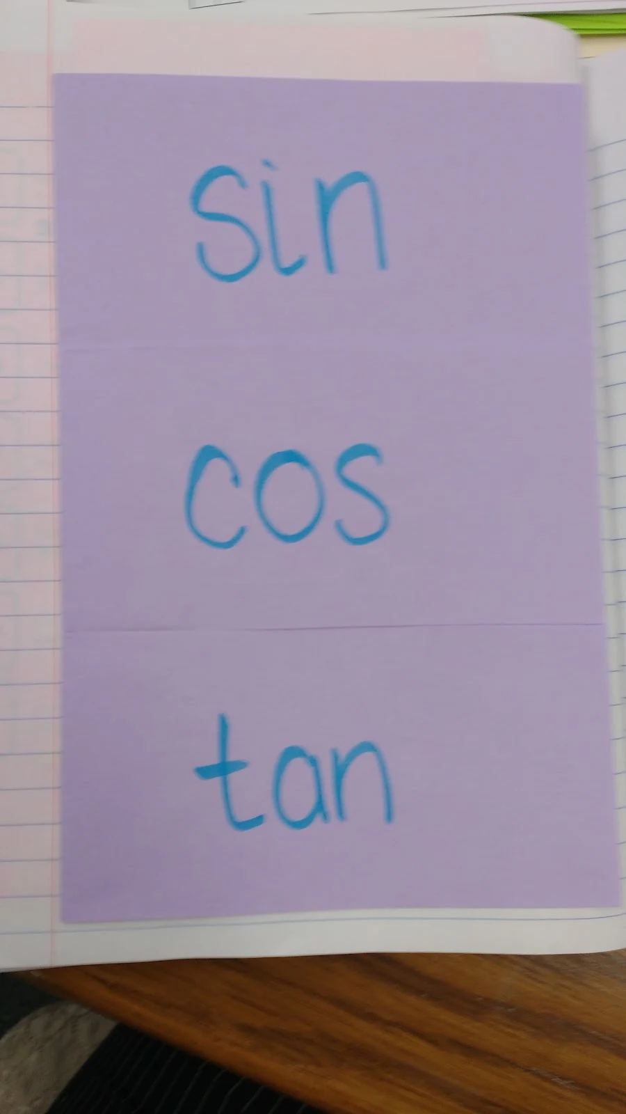 soh cah toa foldable