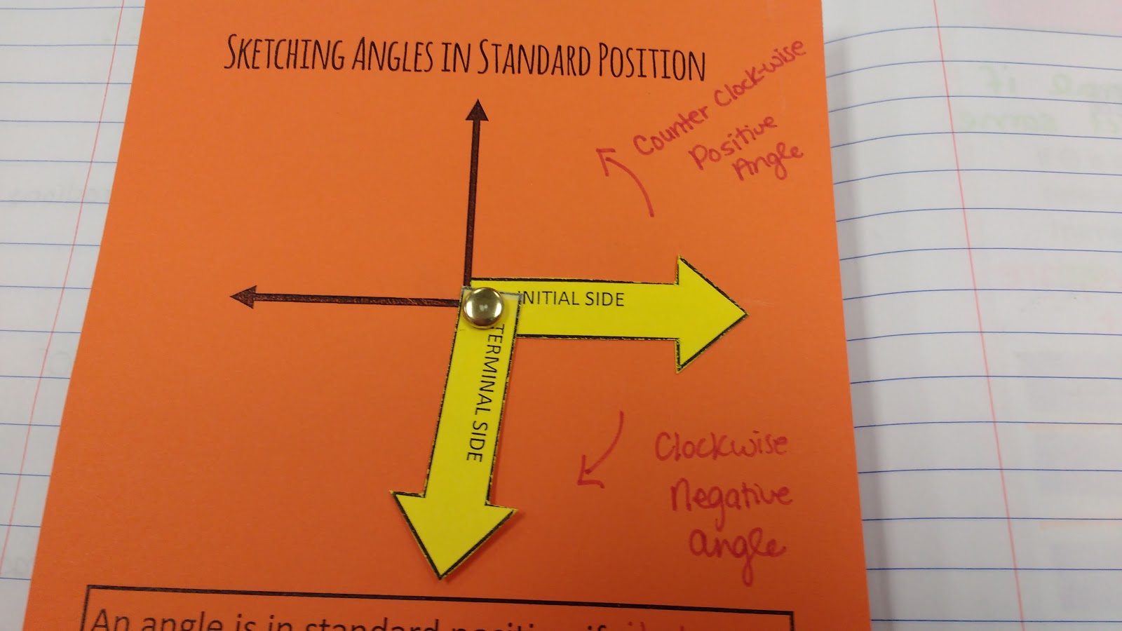 Angle Spinner for Sketching Angles in Standard Position