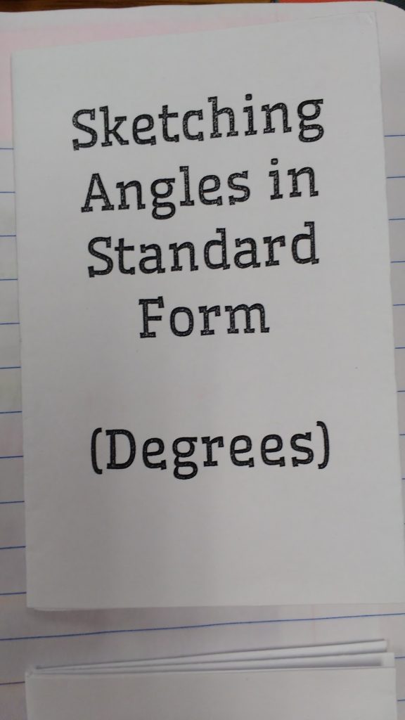 Sketching Angles in Standard Position Practice Books