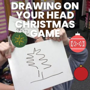 drawing on your head christmas game