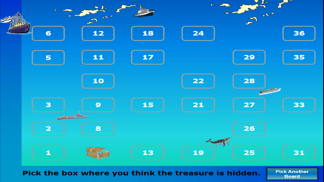 Sunken Treasure Powerpoint Game. 