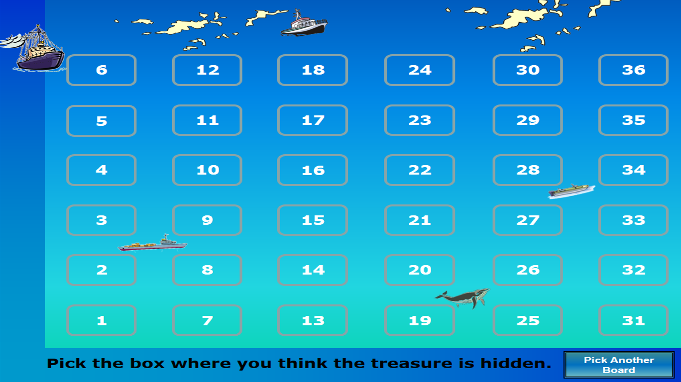Sunken Treasure Powerpoint Game. 
