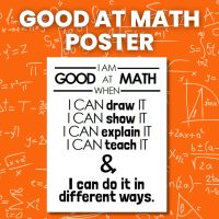 good at math poster with text 